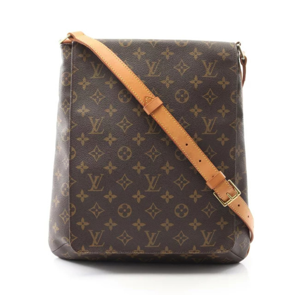 Louis Vuitton Musette Shoulder Bag Canvas Leather Monogram Brown
